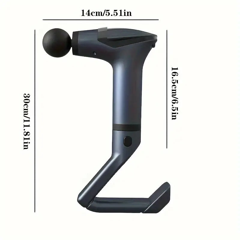 NNETM Multi-Functional Electric Deep Tissue Massager Gun - Gray